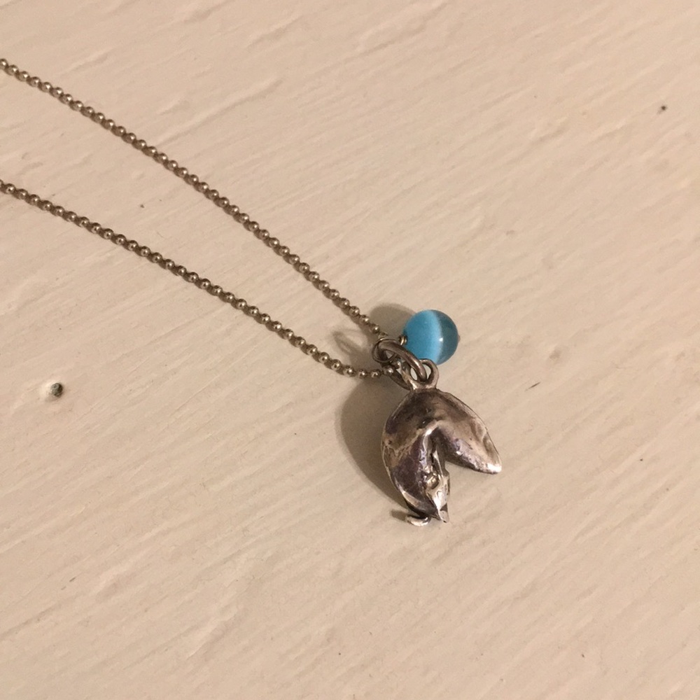 Fortune cookie necklace